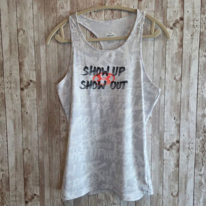 Women's Under Armour Tank Top Size M White Gray